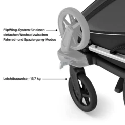 Chariot Sport 2 Single Fahrradanhänger Kinder schwarz