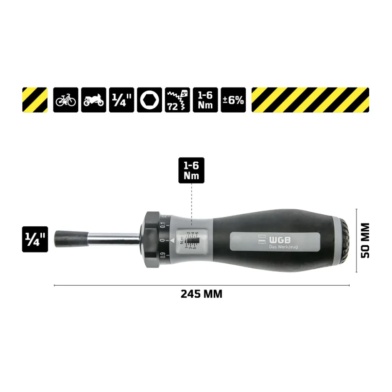 1/4" Drehmoment-Schraubendreher
