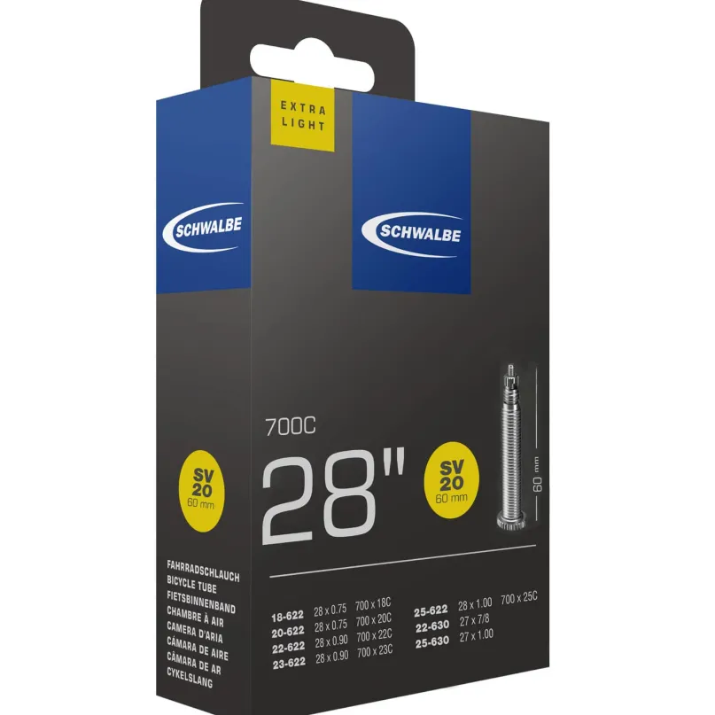 SV 20 Extra Light Ventil 60 mm Fahrradschlauch (28")