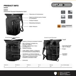 Vario Fahrrad-Packtasche/Rucksack rot