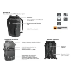 Vario Lite Rucksack/Fahrradtasche orange